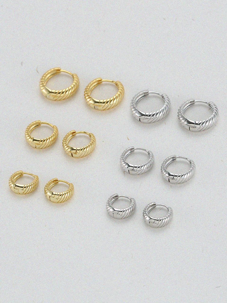 WorthWord [925 Silver] Aorr Earrings (3 Size)