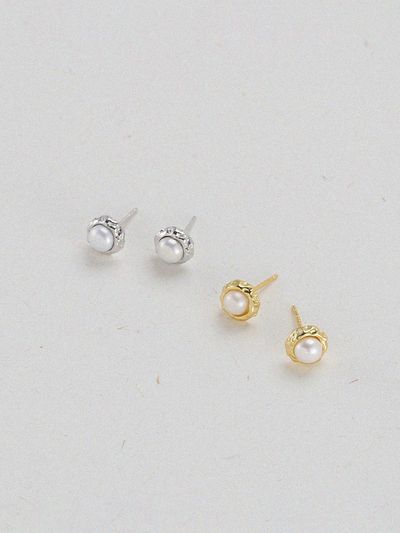 WorthWord [925 Silver] Mindy Pearl Earrings