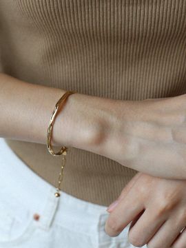 WorthWord Bridge over troubled water Cuff Bracelet_2 Colors