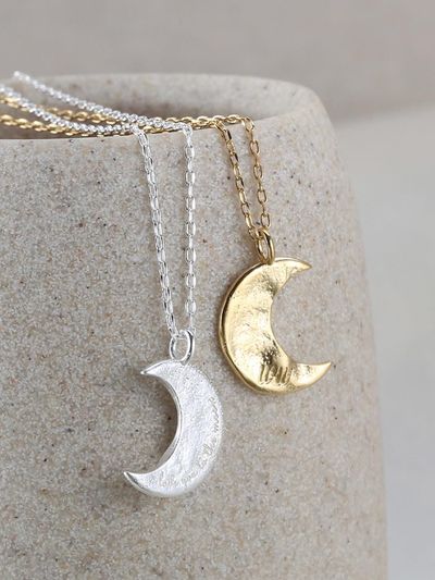 WorthWord Cres Moon Necklace