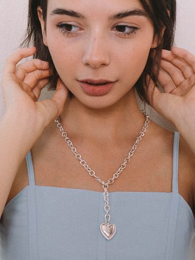 WorthWord L.C.A Heart-Maxi Necklace/Bracelet_ 2 Colors