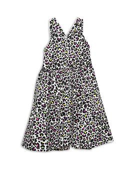 Worthy Threads Worthy Threads Girls' Cross Back Dress in Neon Leopard