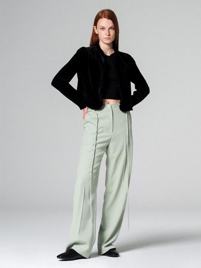 WOVEMENT Comfy wide - fit pants  WBCFPA003MT