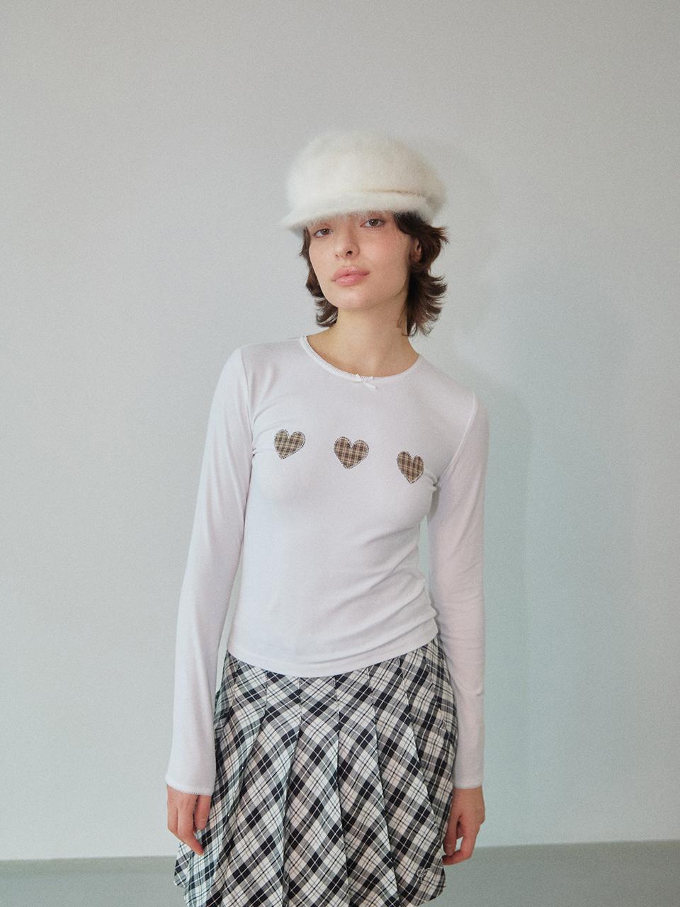 WOVEMENT Cutie Patchwork Love Top White WBDFTP005WH