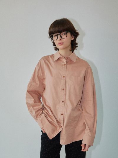 WOVEMENT Essential Loose Fit Shirt Brown WBDFSH001BR