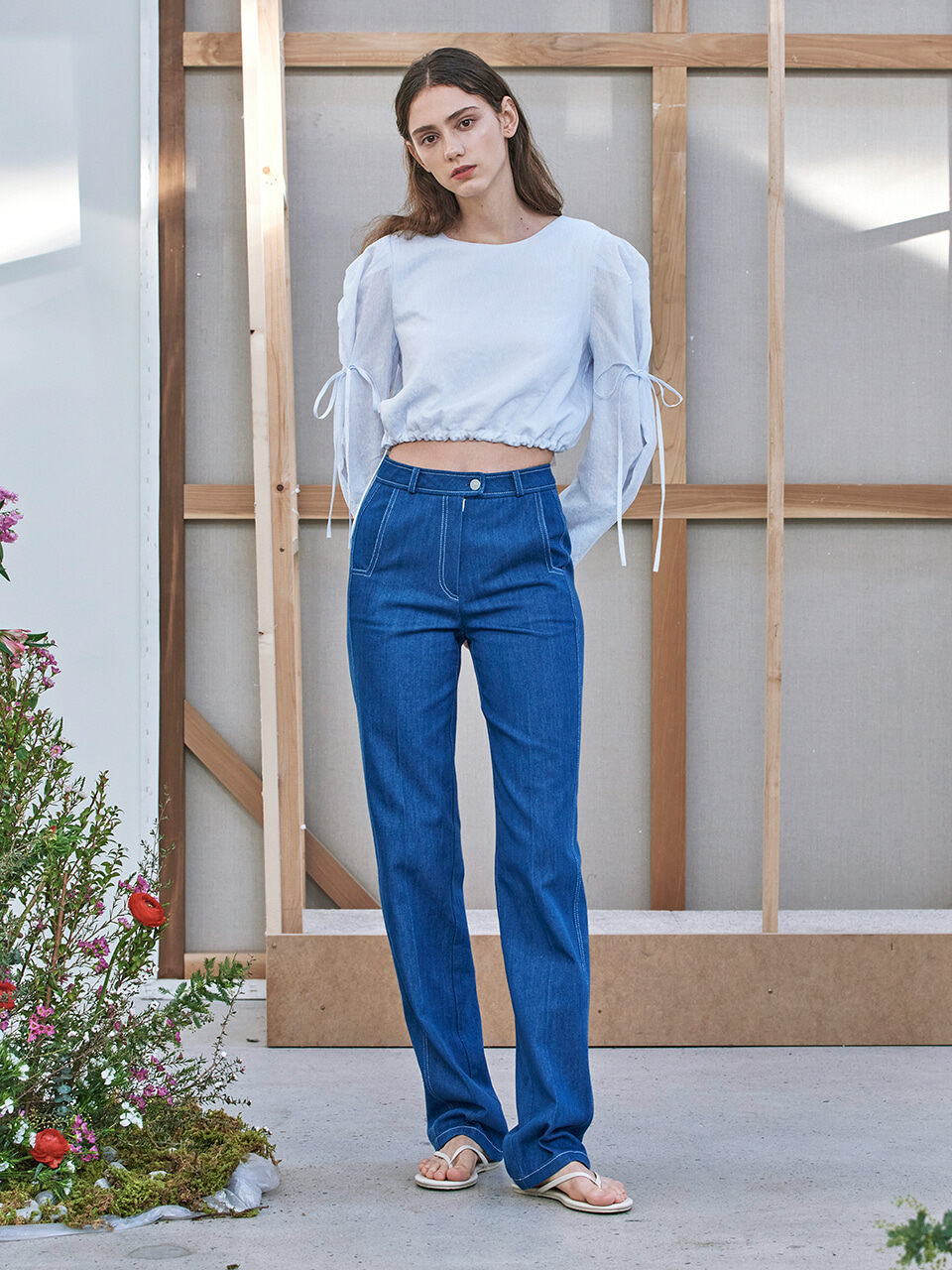 WOVEMENT Heart Point Pocket Pants - Blue