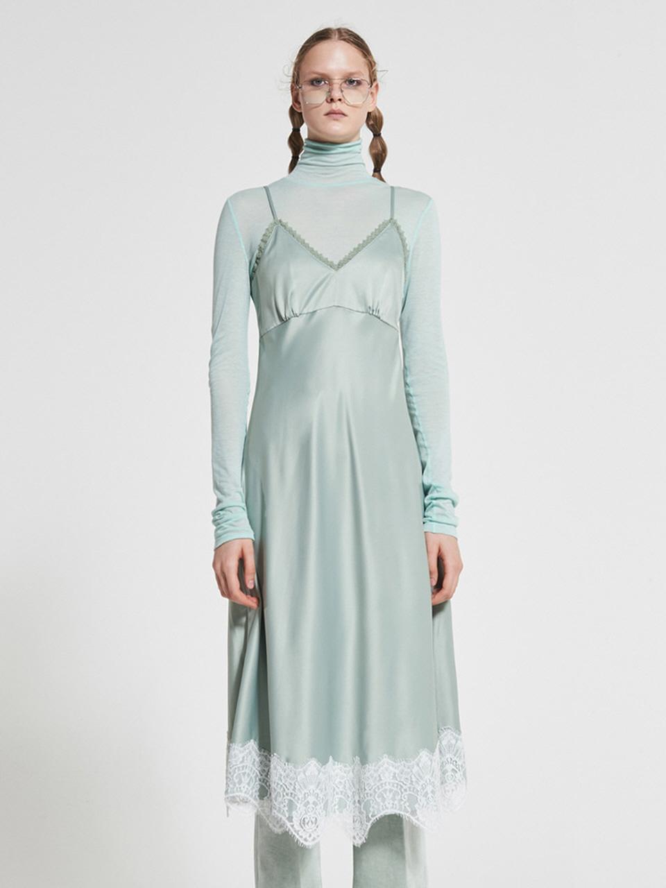 WOVEMENT Lace Trimmed Sleeveless Dress  WBAFOP006MT