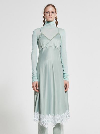 WOVEMENT Lace Trimmed Sleeveless Dress  WBAFOP006MT