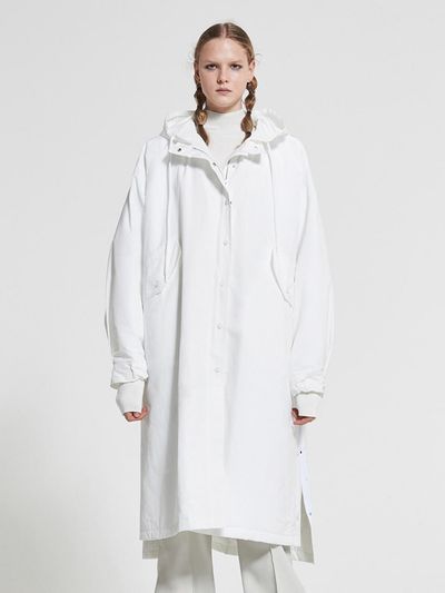 WOVEMENT Padded Long Jumper White WBAFCT001WH