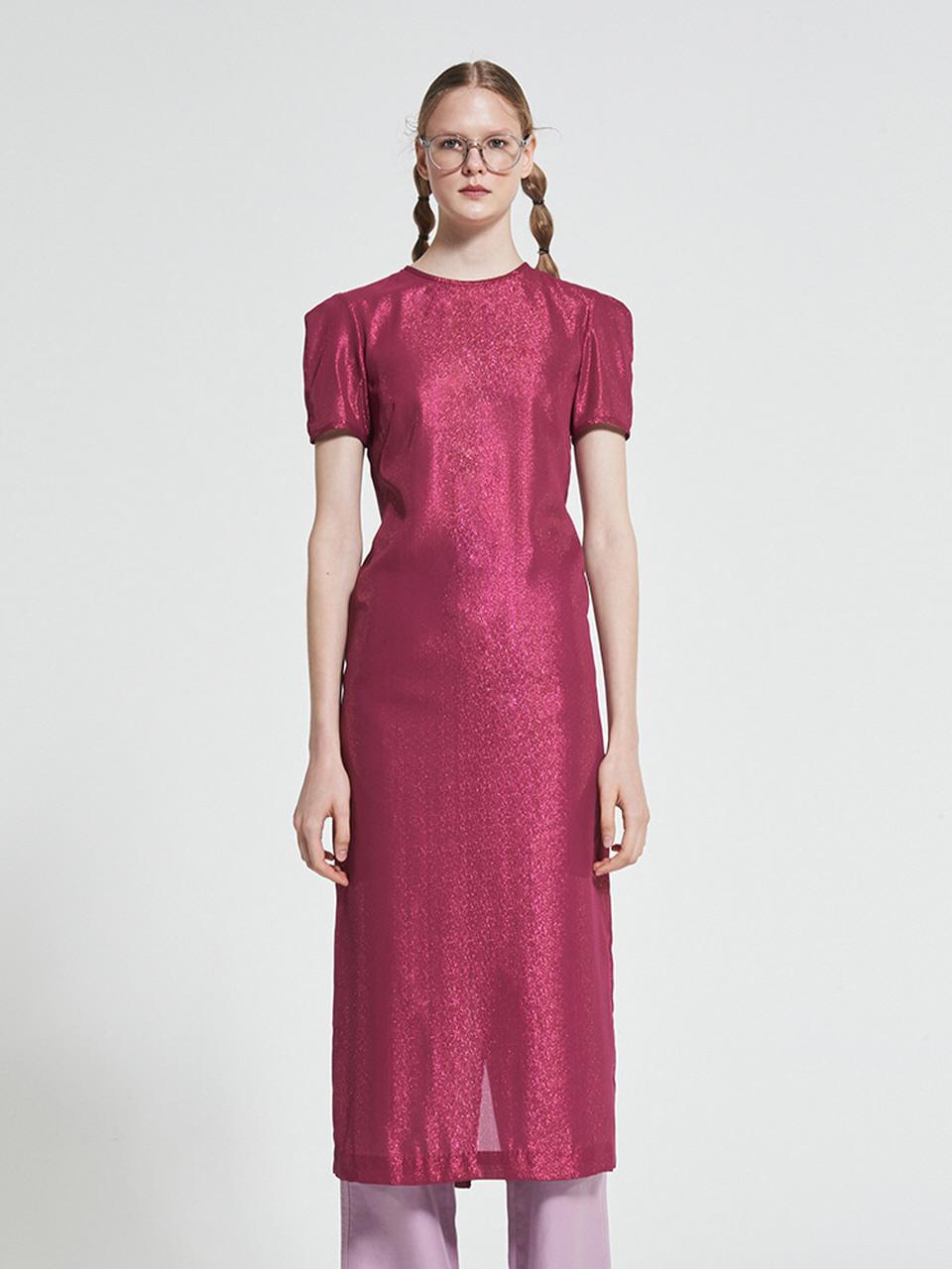 WOVEMENT Pearly Slim Dress Pink WBAFOP010PK
