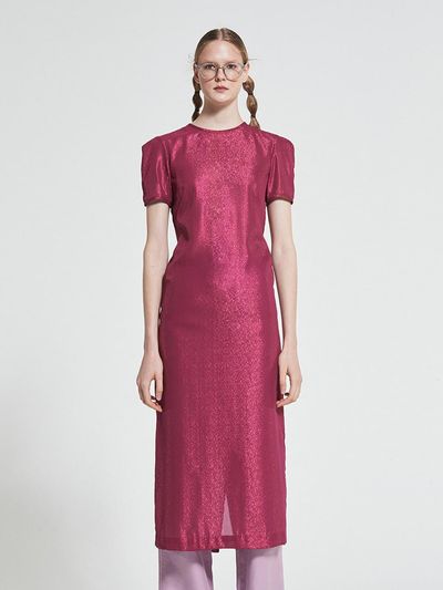 WOVEMENT Pearly Slim Dress Pink WBAFOP010PK
