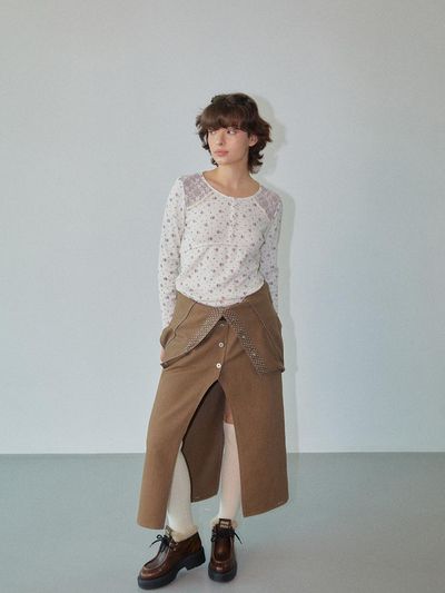WOVEMENT Pippi Flower Long Top Flower WBDFTP007FL