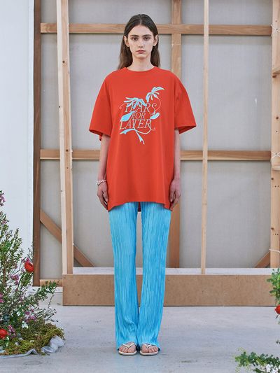 WOVEMENT Pleats Pants - Light Blue