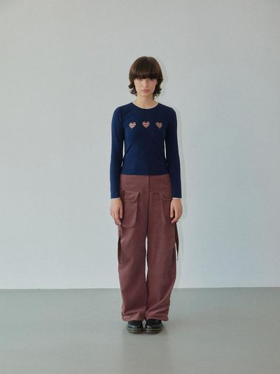 WOVEMENT Pocket Detail Cargo Pants Brown WBDFPA001BR