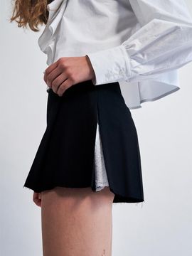 WOVEMENT Side Lace Detail Short Pants Black WBCSPA005BK