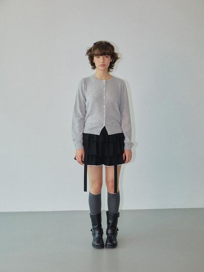 WOVEMENT Standard Creamy Cardigan Gray WBDFNT004GR