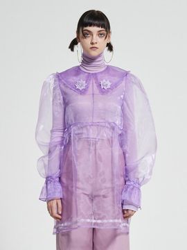 WOVEMENT Studio Mirror Organza Dress Purple WBAFOP001VI