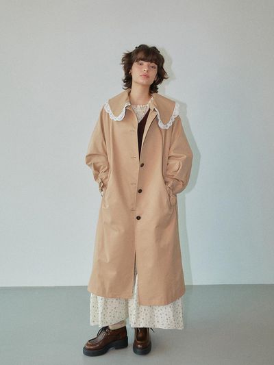 WOVEMENT Trench - coat Beige WBDFCT001BE