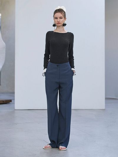 WOVEMENT Wovement Lettering Pants - Navy