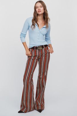 Wrangler 70s High Rise Flare Striped Jeans