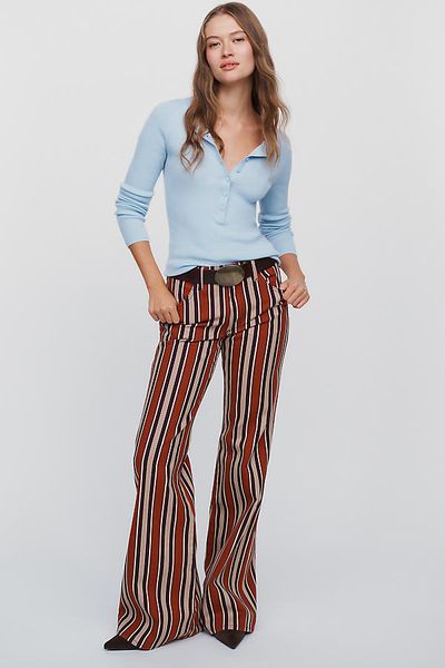 Wrangler 70s High Rise Flare Striped Jeans