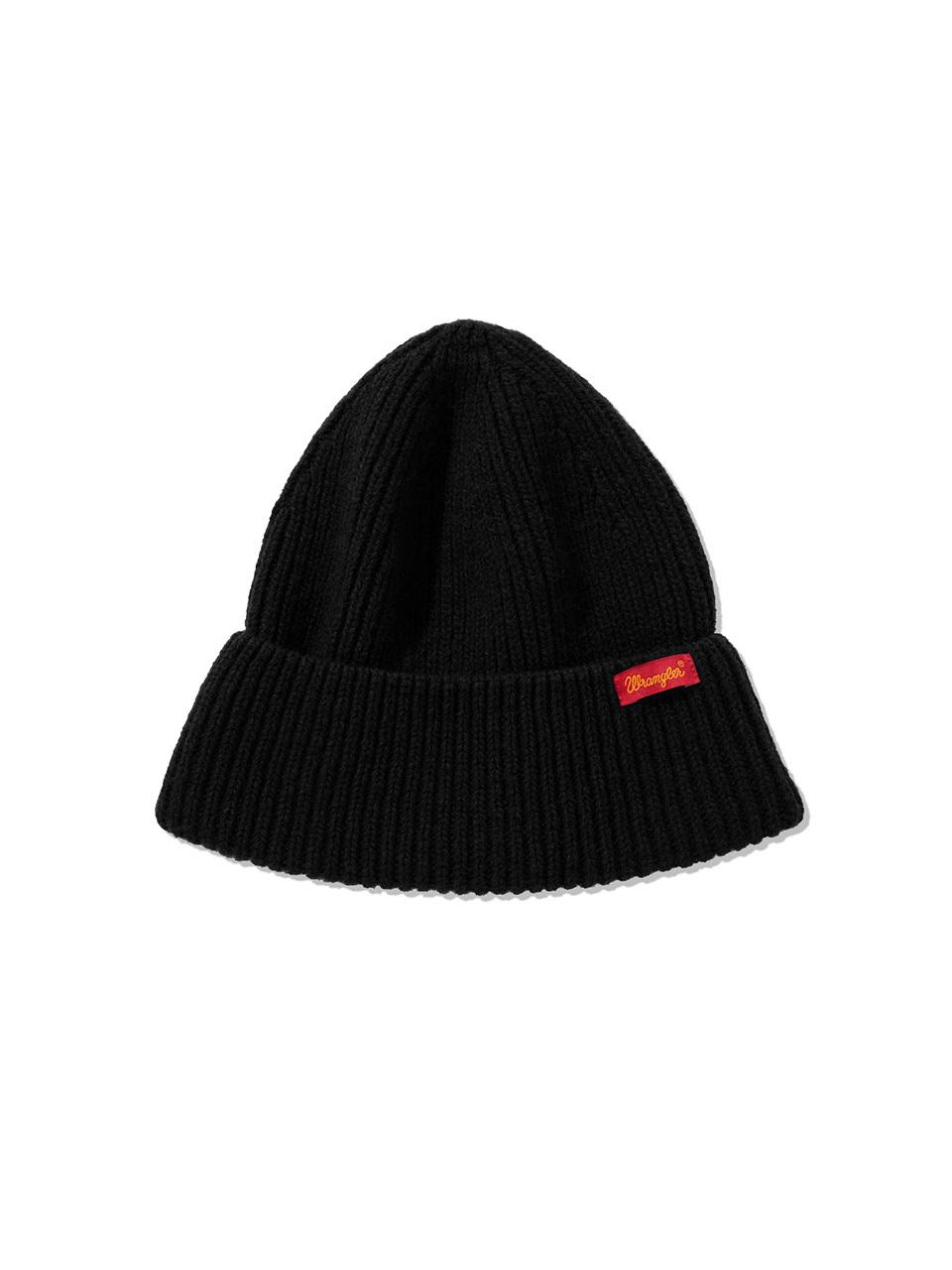 Wrangler Basic Label Beanie Black
