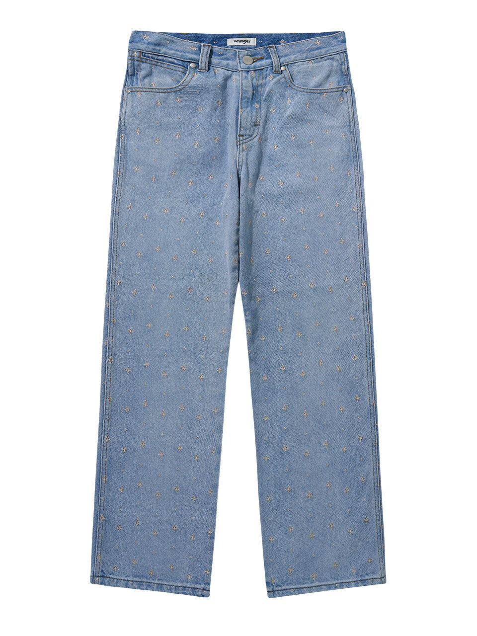 Wrangler Broken Twill Embroidery Straight Denim Pants