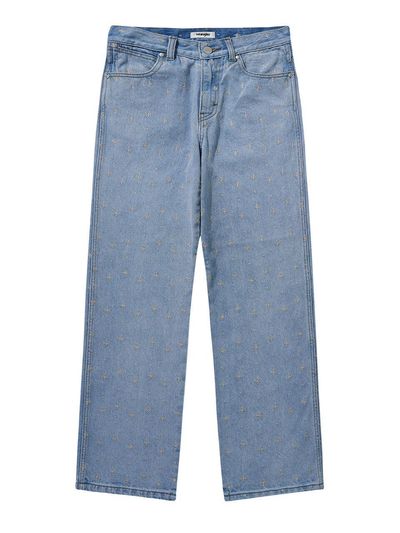 Wrangler Broken Twill Embroidery Straight Denim Pants