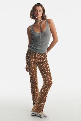 Wrangler Dallas Faun Print High Rise Bootcut Jeans