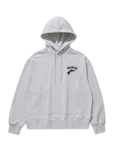 Wrangler Denim Star Hoodie Light Grey