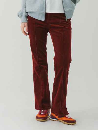 Wrangler FLARE FIT Corduroy Pants_Burgundy