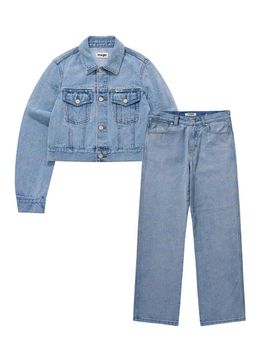 Wrangler Front Embroidery Summer Denim Set Up