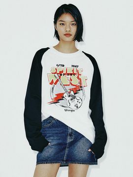 Wrangler Guitar Raglan Longsleeve T-Shirt [WHITE]