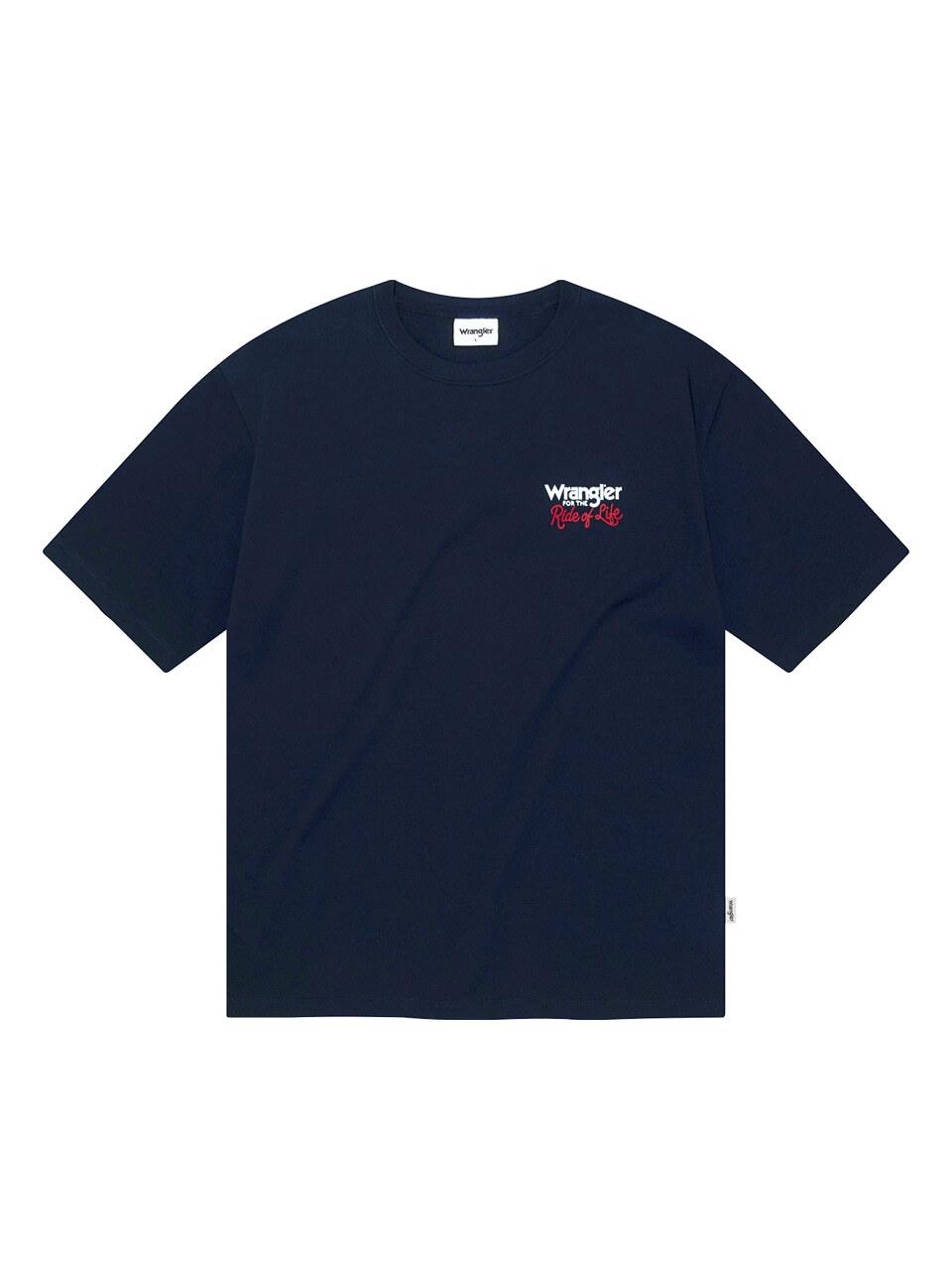Wrangler Kabel Logo With Slogan T-Shirt [Navy]