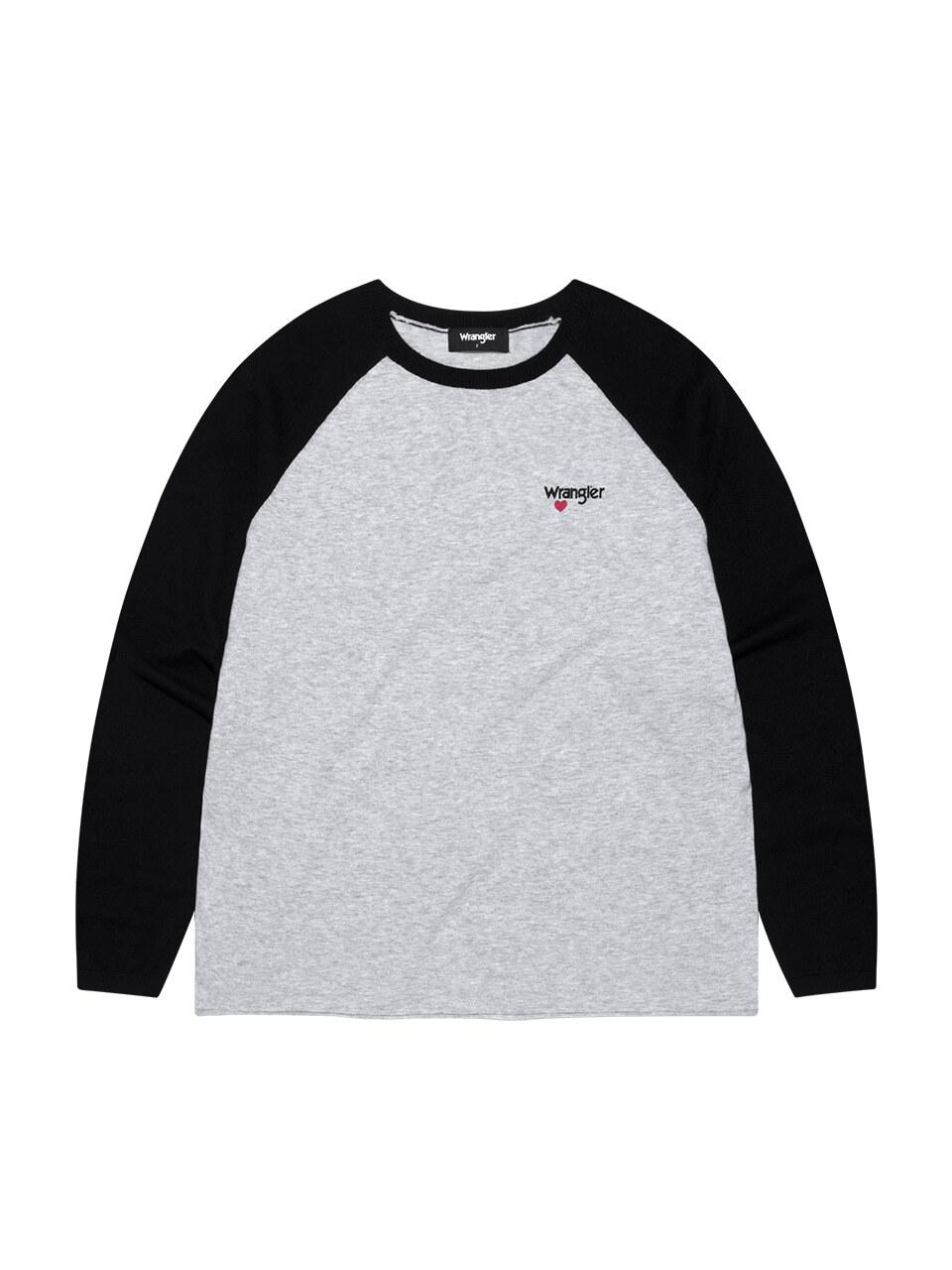 Wrangler Raglan Long Sleeve Knit Sweater [Black]