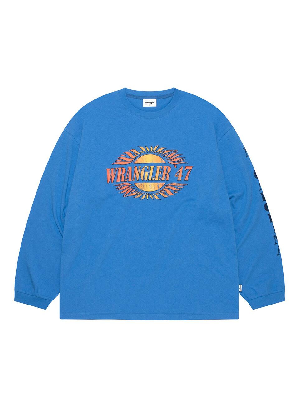 Wrangler Rising Sun Longsleeve T-Shirt [Blue]