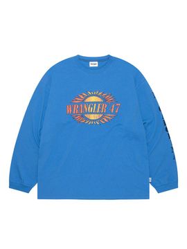Wrangler Rising Sun Longsleeve T-Shirt [Blue]