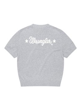 Wrangler Rope Logo Short Sleeve Knit Sweater [Melange Grey]