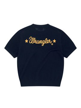 Wrangler Rope Logo Short Sleeve Knit Sweater [Navy]