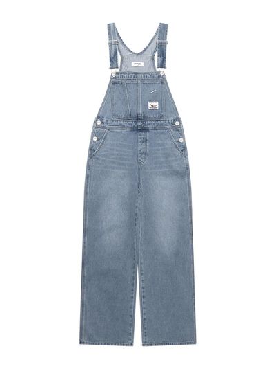 Wrangler Straight Fit Denim Overalls [Indigo Light]