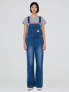 Wrangler Straight Fit Denim Overalls [Indigo Medium]