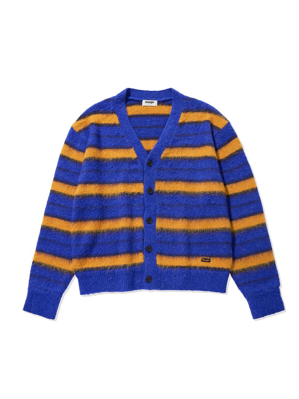 Wrangler Striped Sweater Cardigan Blue
