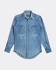 Wrangler Vintage 1990s Wrangler Chainstitch Faded Denim Pearl Snap Shirt in Tinted Denim, Men's at Urban Outfitters - 1