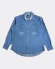 Wrangler Vintage 1990's Wrangler Chainstitched Faded Western Denim Shirt Top in Tinted Denim, Men's at Urban Outfitters - 1