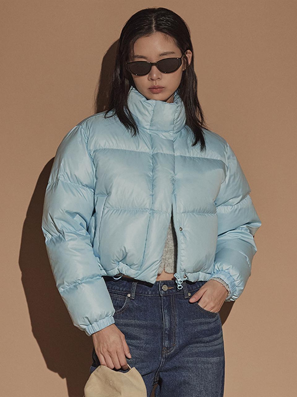 Wrangler (W) Hooded Cropped Jumper Sky Blue