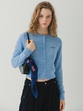 Wrangler (W) Logo Button Sweater Cardigan Blue