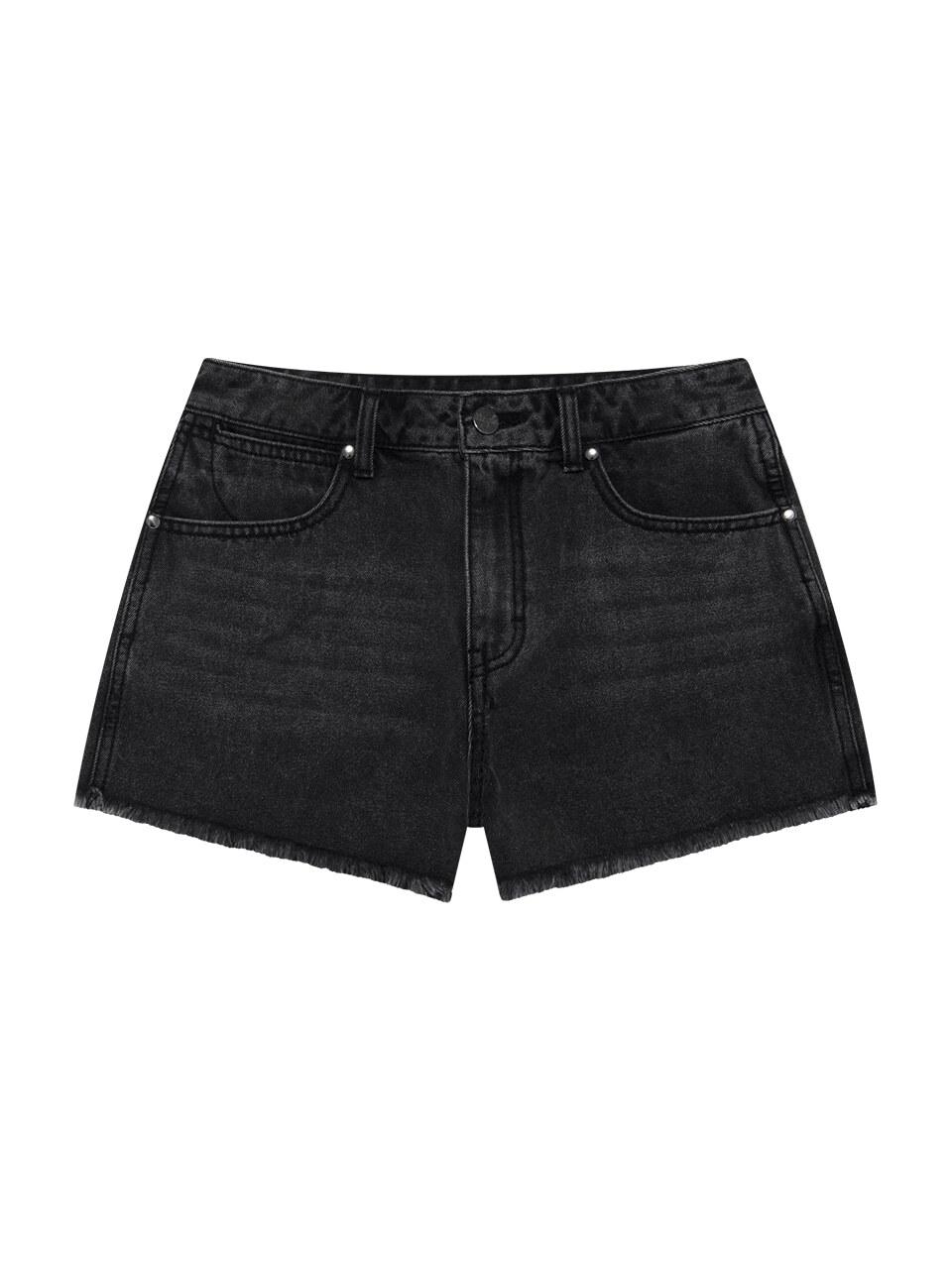 Wrangler Washed Denim Shorts [Black]