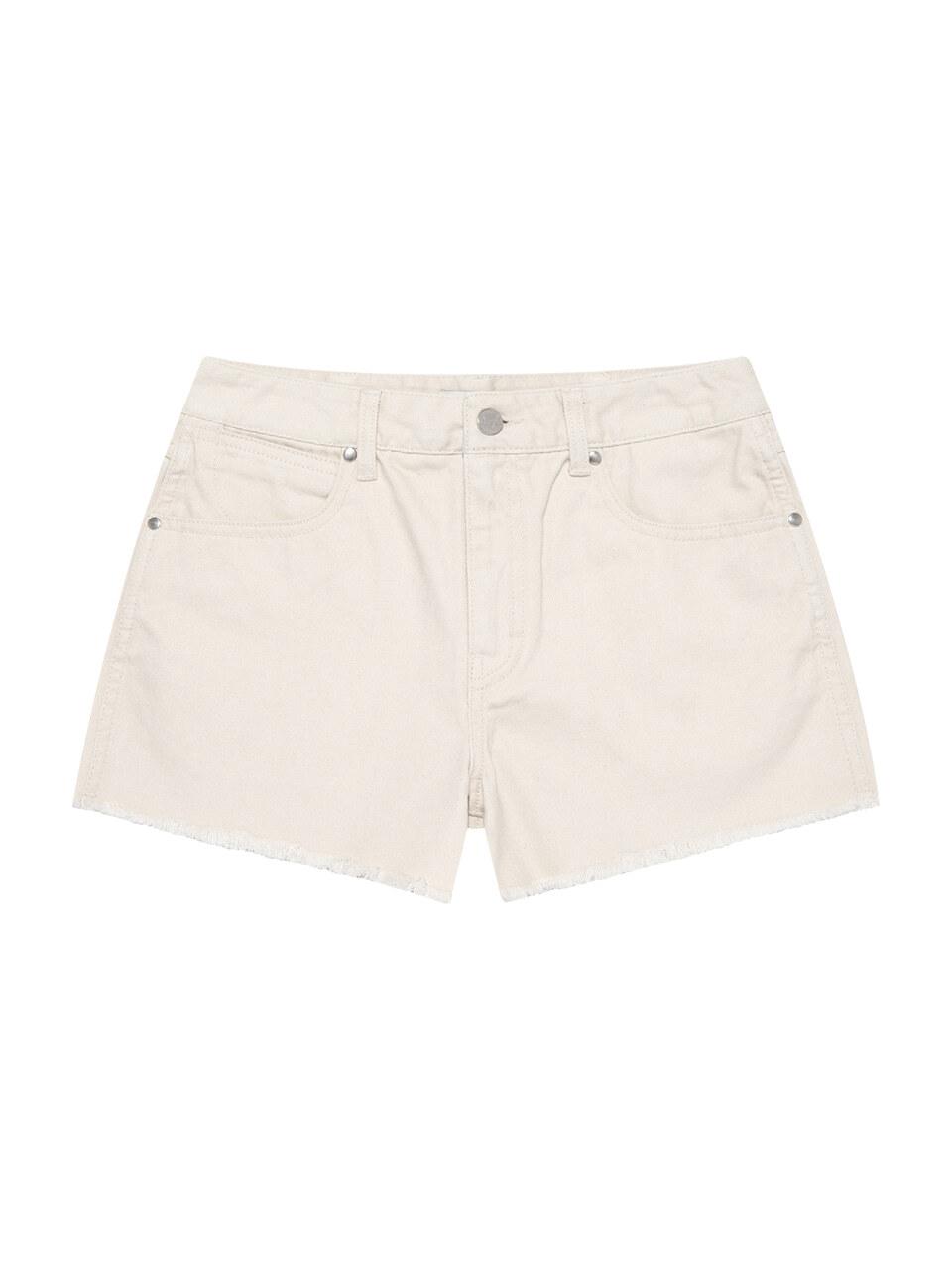 Wrangler Washed Denim Shorts [Ivory]