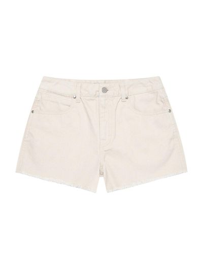 Wrangler Washed Denim Shorts [Ivory]
