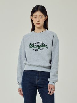 Wrangler Women Standard Arch Logo Sweatshirt [Melange Gray]